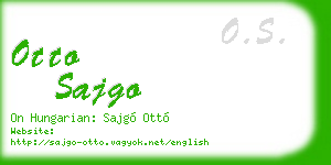 otto sajgo business card