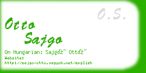 otto sajgo business card